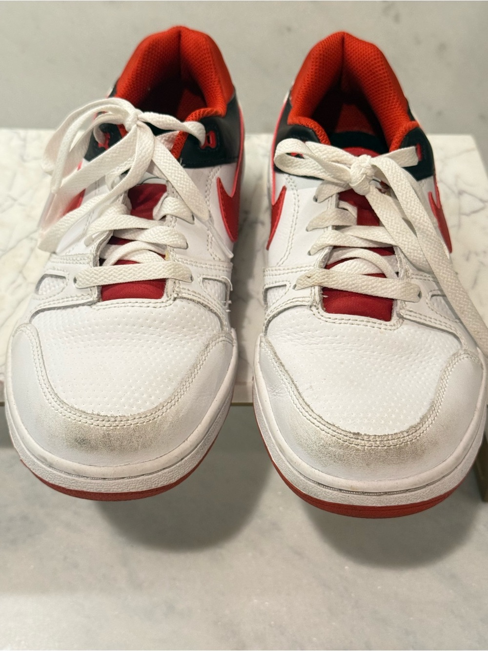 Nike Force 1 Low White Red Black Sneakers Kids